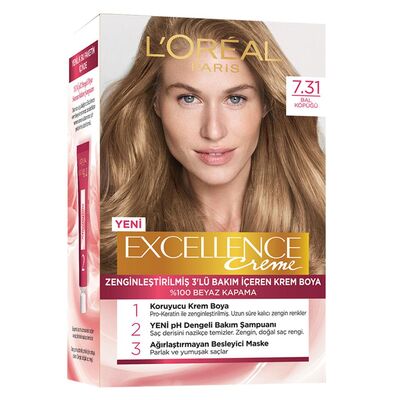 L'Oreal Paris Creme Saç Boyası 7.31 Bal Köpüğü - 1