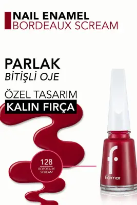 Flormar Oje 128 Bordeaux Scream - 2
