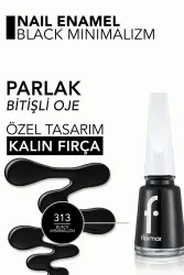 Flormar Oje 313 Black Minimalism - 2
