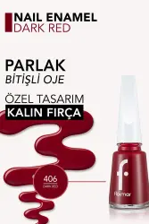 Flormar Oje 406 Dark Red - 2