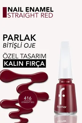 Flormar Oje 416 Straight Red - 2