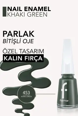 Flormar Oje 453 Khaki Green - 2