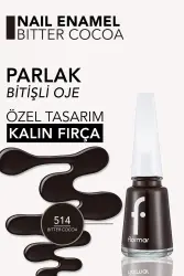 Flormar Oje 514 Bitter Cocoa - 2