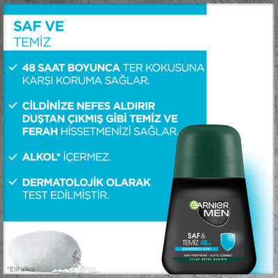 Garnier Men Saf & Temiz 48 Saat Roll-on 50 ml - 2