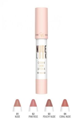 Golden Rose Nude Look Creamy Shine Lipstick Ruj 04 - 2