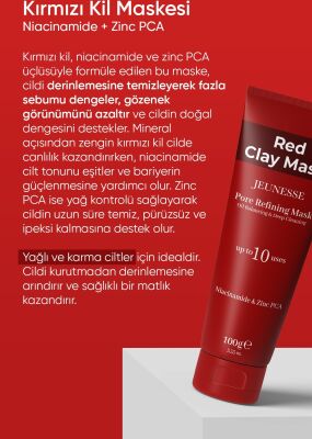 Jeunesse Red Clay Mask Kırmızı Kil Maskesi 100 G - 2