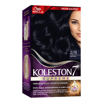 Koleston Supreme Kit Saç Boyası 2/8 Mavi Siyah - 1
