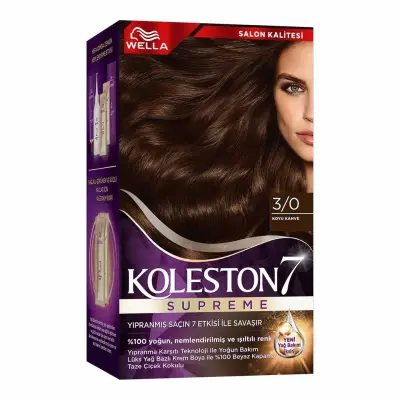Koleston Supreme Saç Boyası 3/0 Koyu Kahve - 1