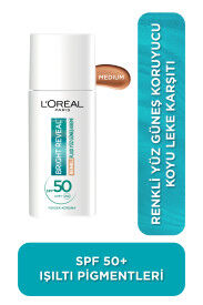 Loreal Paris Bright Reveal Spf 50+ Koyu Leke Karşıtı Renkli Fluid Günlük Yüz Güneş Kremi 50ml - Medium - 1