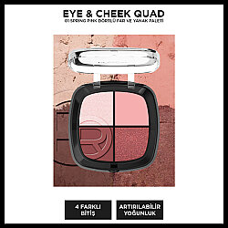Loreal Paris Dörtlü Far ve Yanak Paleti Eye Cheek Quad 01 Spring Pinks - Loreal Paris