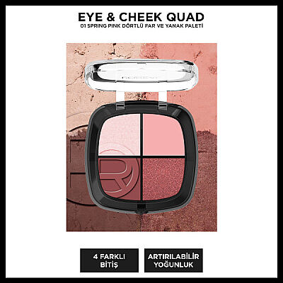 Loreal Paris Dörtlü Far ve Yanak Paleti Eye Cheek Quad 01 Spring Pinks - 1