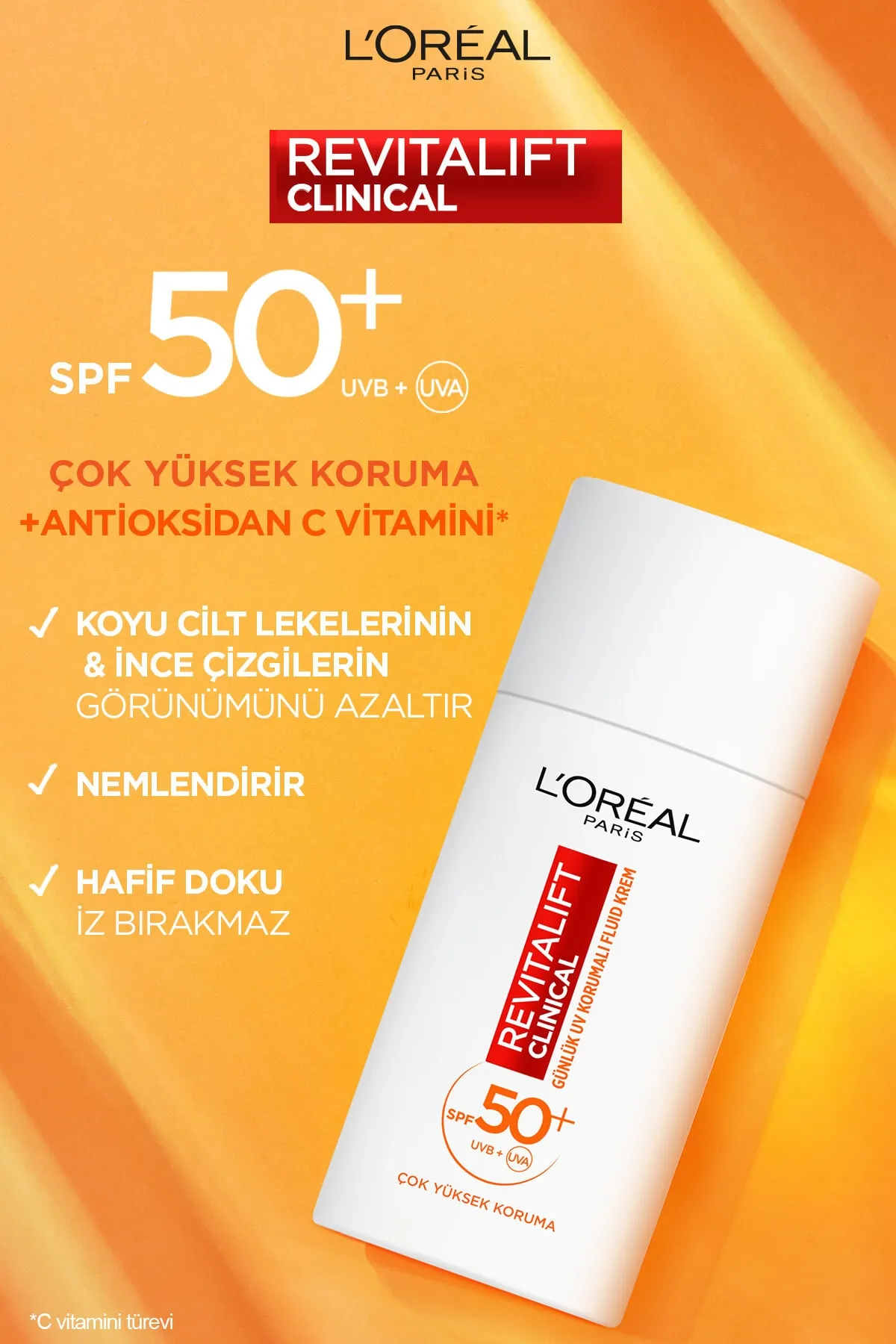 Loreal Paris Revitalift Clinical Gkf50 Güneş Kremi 50 ml - 3
