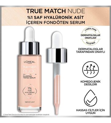 L'Oréal Paris True Match Nude Fondöten Serum 1-2 Rosy Light - 2