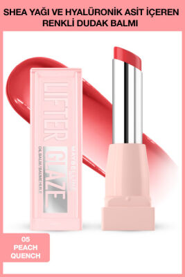 Maybelline New York Lifter Glaze Renkli Dudak Balmı - 05 Peach Quench - 2