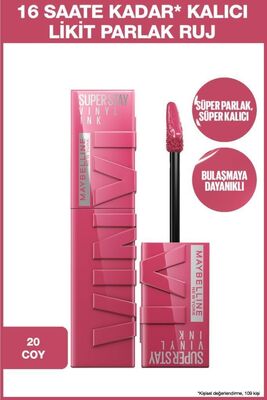 Maybelline New York Super Stay Vinyl Ink Ruj 20 Coy - 1