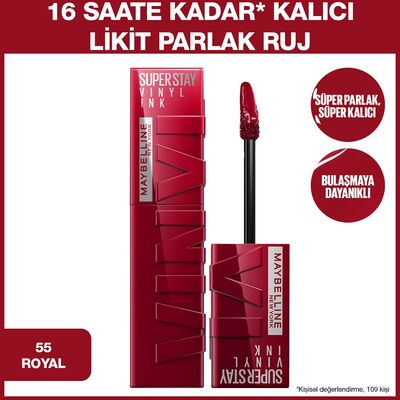 Maybelline New York Super Stay Vinyl Ink Ruj 55 Royal - 1